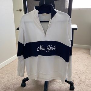 J.Galt Brandy Melville New York 3/4 Zip Sweatshirt